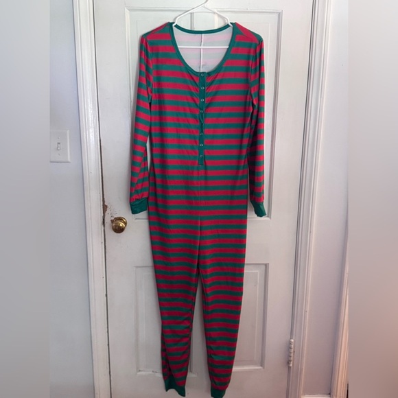 Festive Christmas Onesie with Candy Cane Design Pajamas - Picture 7 of 7